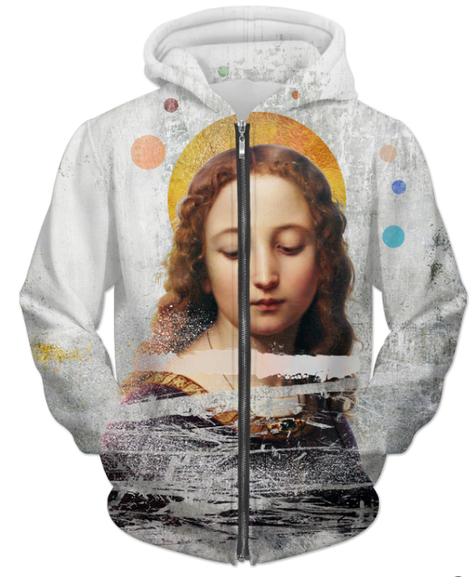 Virgin Teez Sublimation Hoodie Solar System UNISEX ZIP HOODIE