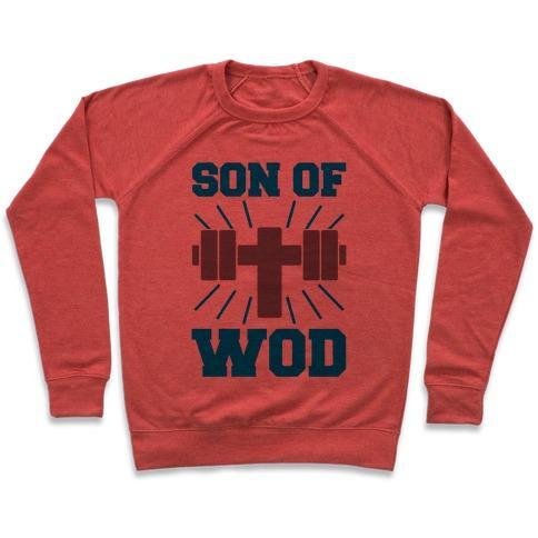 Virgin Teez  Pullover Crewneck Sweatshirt / x-small / Heathered Red SON OF WOD CREWNECK SWEATSHIRT