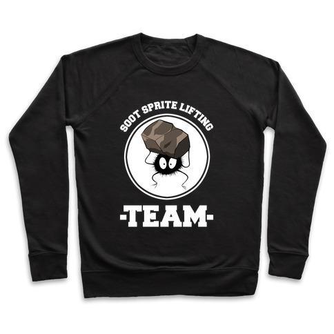 Virgin Teez  Pullover Crewneck Sweatshirt / x-small / Black SOOT SPRITE LIFTING TEAM CREWNECK SWEATSHIRT