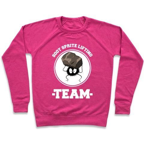 Virgin Teez  Pullover Crewneck Sweatshirt / x-small / Deep Pink SOOT SPRITE LIFTING TEAM CREWNECK SWEATSHIRT