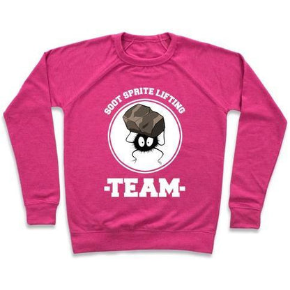 Virgin Teez  Pullover Crewneck Sweatshirt / x-small / Deep Pink SOOT SPRITE LIFTING TEAM CREWNECK SWEATSHIRT