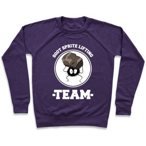 Virgin Teez  Pullover Crewneck Sweatshirt / x-small / Purple SOOT SPRITE LIFTING TEAM CREWNECK SWEATSHIRT