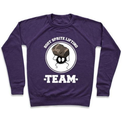 Virgin Teez  Pullover Crewneck Sweatshirt / x-small / Purple SOOT SPRITE LIFTING TEAM CREWNECK SWEATSHIRT