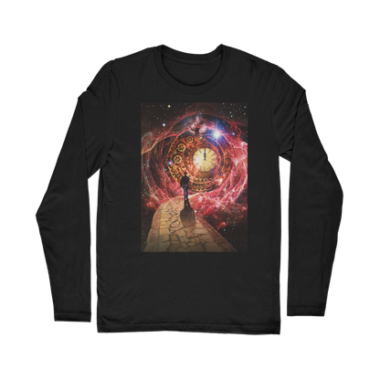 VIRGIN TEEZ Long sleeves T-shirt Black / Unisex / S Space and Time Classic Long Sleeve T-Shirt