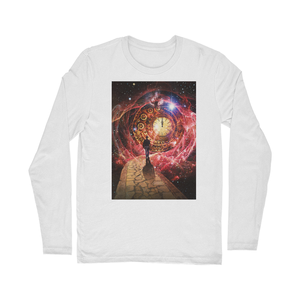 VIRGIN TEEZ Long sleeves T-shirt White / Unisex / S Space and Time Classic Long Sleeve T-Shirt