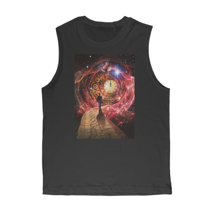 VIRGIN TEEZ Tank Top Black / Unisex / S Space and Time Premium Adult Muscle Top