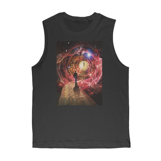 VIRGIN TEEZ Tank Top Black / Unisex / S Space and Time Premium Adult Muscle Top