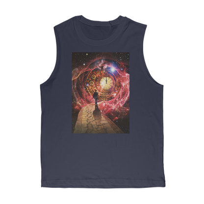 VIRGIN TEEZ Tank Top Navy / Unisex / S Space and Time Premium Adult Muscle Top