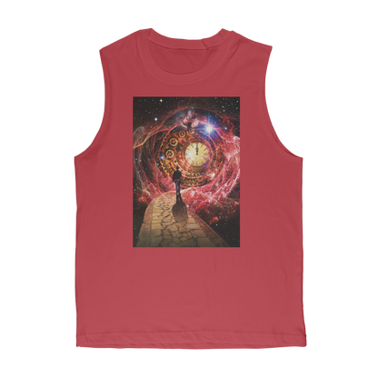 VIRGIN TEEZ Tank Top Red / Unisex / S Space and Time Premium Adult Muscle Top