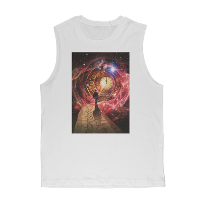 VIRGIN TEEZ Tank Top White / Unisex / S Space and Time Premium Adult Muscle Top