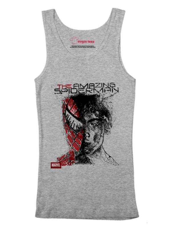 M Nidal Khan Tank Top SMALL / Gray Spider Man Tank Top