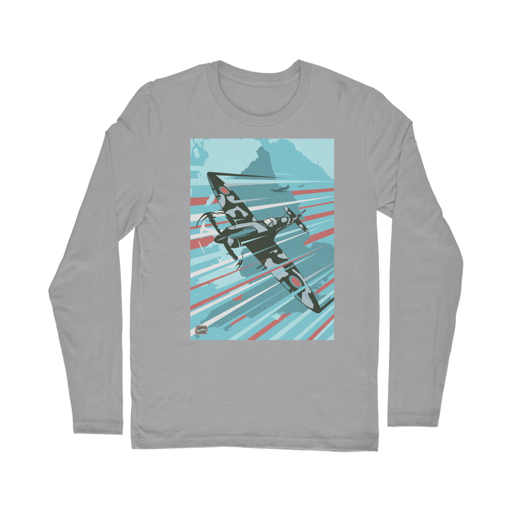 VIRGIN TEEZ Long sleeves T-shirt Light Grey / Unisex / S Spitfire Classic Long Sleeve T-Shirt