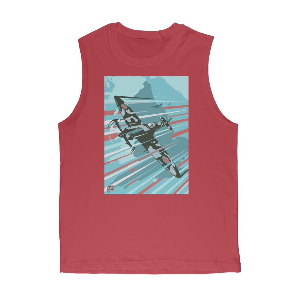 VIRGIN TEEZ Tank Top Red / Unisex / S Spitfire Premium Adult Muscle Top