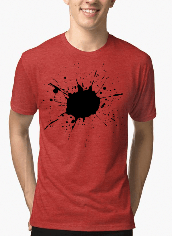 Aneeq Arshad T-shirt SMALL / Red Splatter Half Sleeves Melange T-shirt