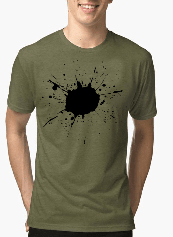 Aneeq Arshad T-shirt SMALL / Green Splatter Half Sleeves Melange T-shirt