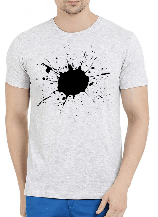 Aneeq Arshad T-shirt SMALL / Offwhite Splatter Half Sleeves Melange T-shirt