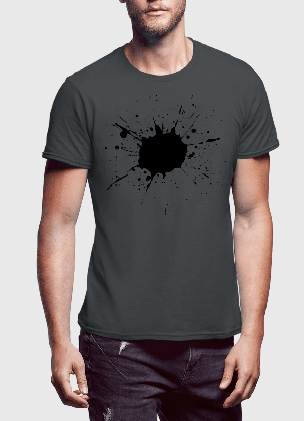 Aneeq Arshad T-shirt SMALL / Charcoal Splatter Half Sleeves T-shirt