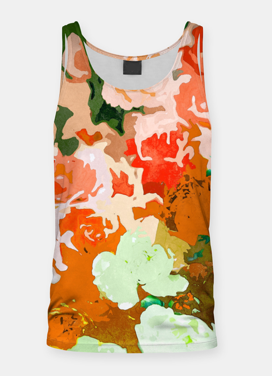 VIRGIN TEEZ Tank Top Spring Flower Sublimation Adult Tank Top