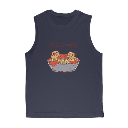 VIRGIN TEEZ Tank Top Navy / Unisex / S sPUGhetti Premium Adult Muscle Top