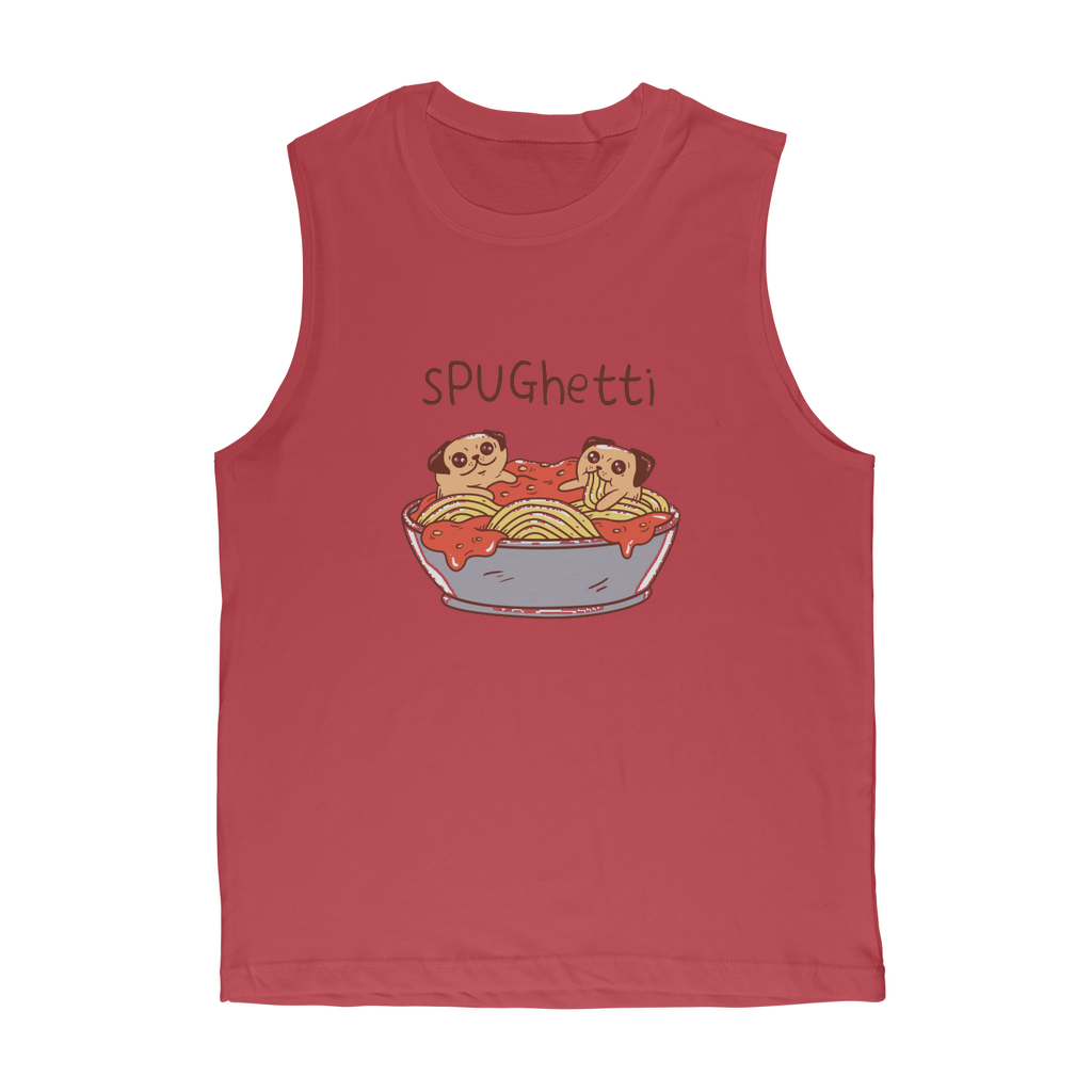 VIRGIN TEEZ Tank Top Red / Unisex / S sPUGhetti Premium Adult Muscle Top