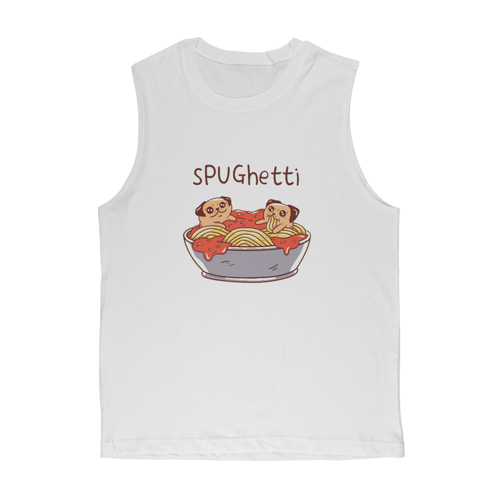 VIRGIN TEEZ Tank Top White / Unisex / S sPUGhetti Premium Adult Muscle Top