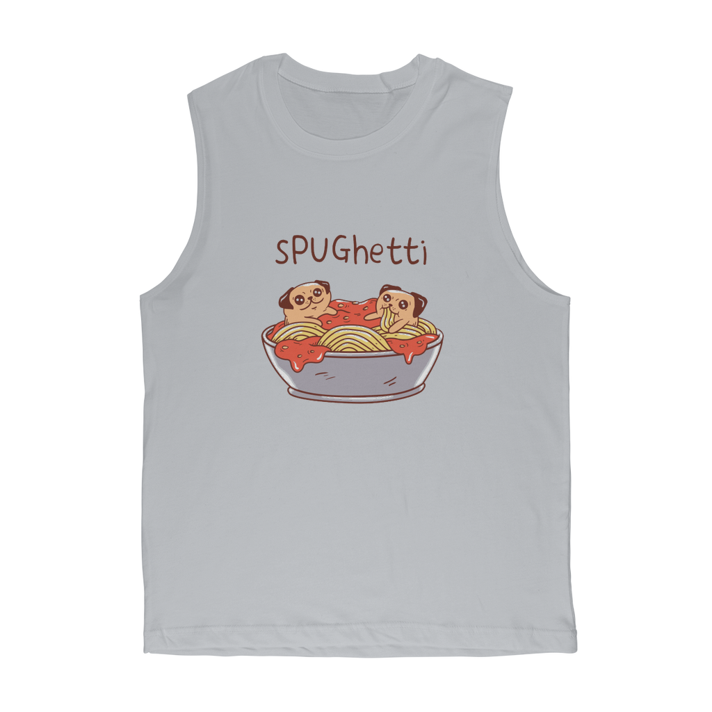 VIRGIN TEEZ Tank Top Light Grey / Unisex / S sPUGhetti Premium Adult Muscle Top