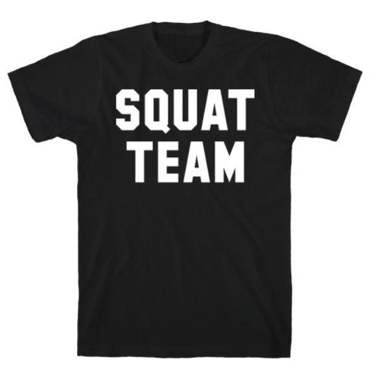 GYM FIT T-SHIRT SQUAT TEAM BLACK T-SHIRT