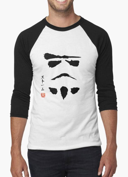 Tommy Nease Full Sleeves T-Shirts Star Wars Stormtrooper Minimalistic Painting BLACK & WHITE FULL SLEEVES T-SHIRT