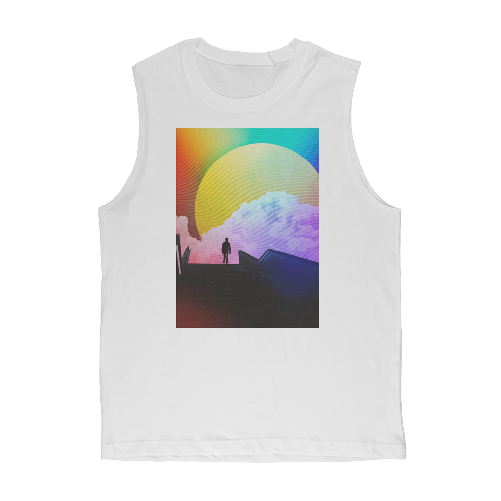 VIRGIN TEEZ Tank Top White / Unisex / S Steps Premium Adult Muscle Top