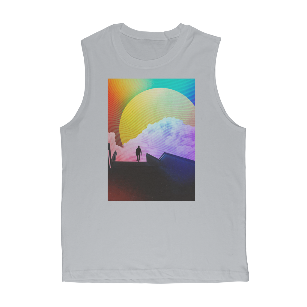 VIRGIN TEEZ Tank Top Light Grey / Unisex / S Steps Premium Adult Muscle Top