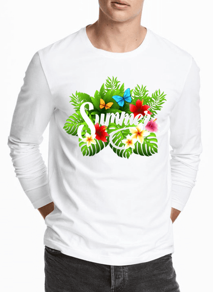 Aneeq Arshad T-shirt SMALL / White Summer Time Full Sleeves T-shirt