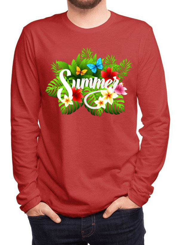 Aneeq Arshad T-shirt SMALL / Red Summer Time Full Sleeves T-shirt