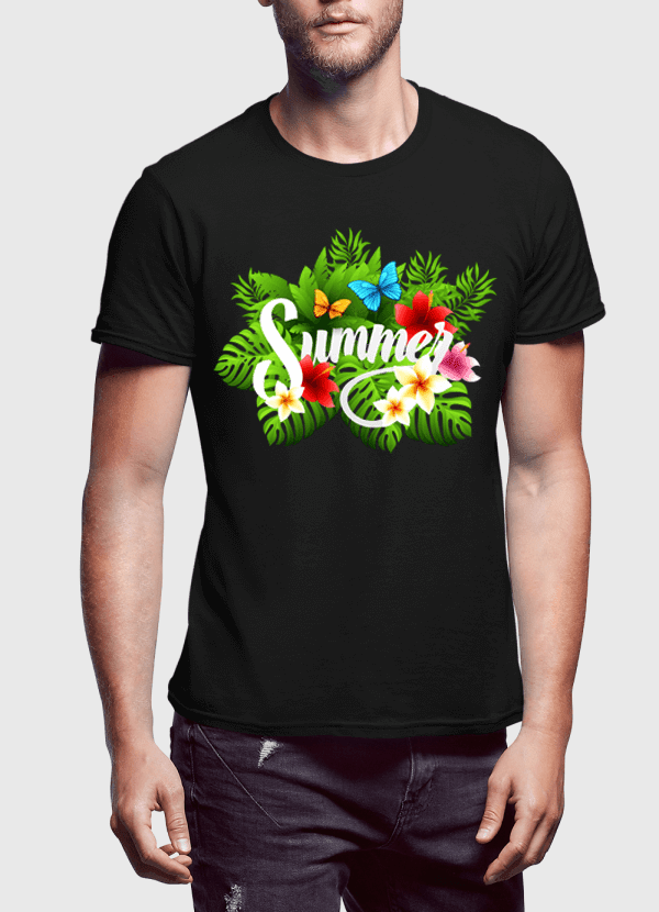 Aneeq Arshad T-shirt SMALL / Black Summer Time Half Sleeves T-shirt