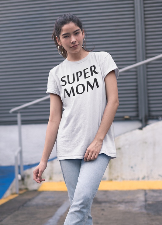 Virgin Teez Women T-Shirt Super Mom Women T-shirt