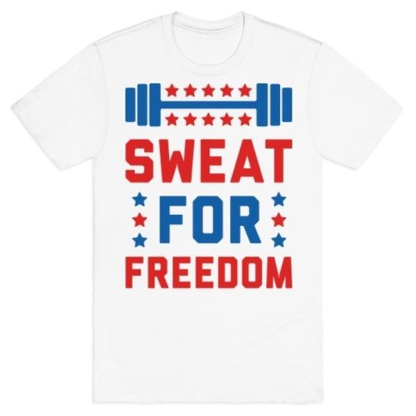 GYM FIT T-SHIRT SWEAT FOR FREEDOM T-SHIRT