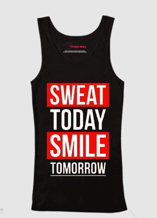 Ali Ahsan Tank Tops Sweat Today Smile Tomorrow Tank Top