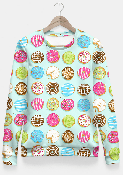 Sadaf Hamid Sweat Shirt Sweet donuts Fitted Waist Sweater Women