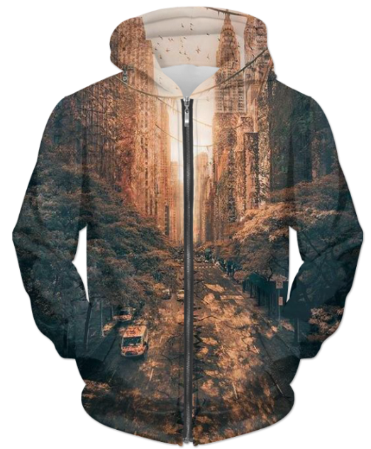 Virgin Teez Sublimation Hoodie Tainted  UNISEX ZIP HOODIE