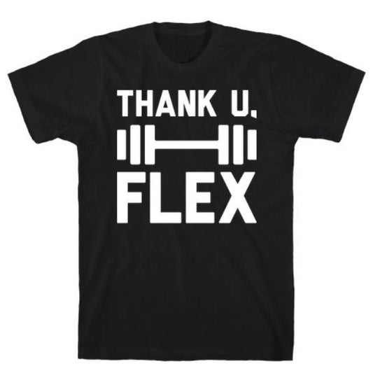 GYM FIT T-SHIRT THANK U, FLEX T-SHIRT