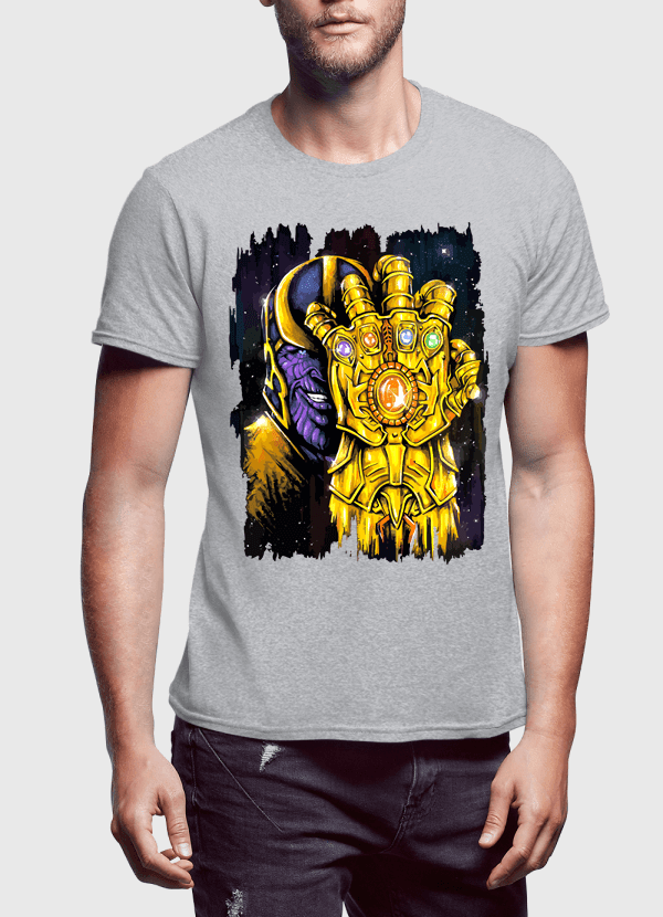 M Nidal Khan T-shirt SMALL / Gray Thanos 2 Half Sleeves T-shirt