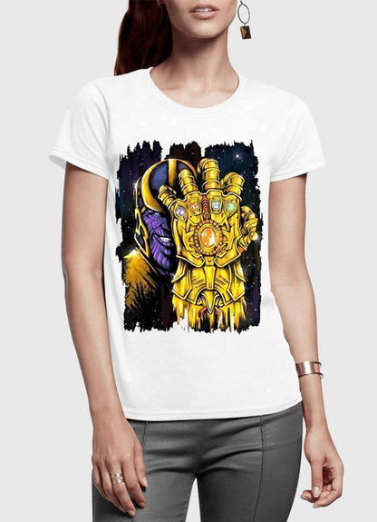 M Nidal Khan Women T-Shirt SMALL / White Thanos 2 Half Sleeves Women T-shirt