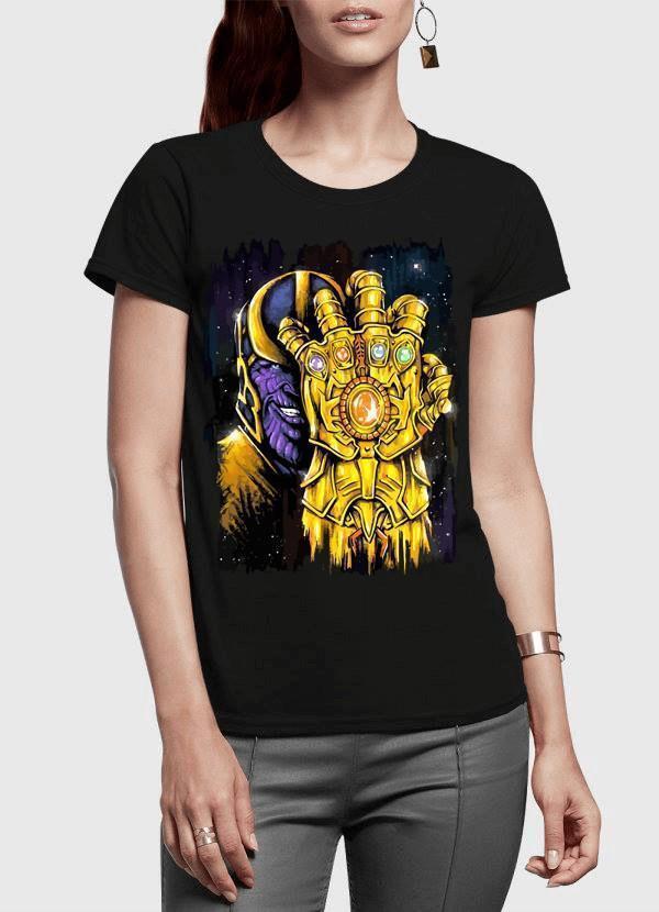 M Nidal Khan Women T-Shirt SMALL / Black Thanos 2 Half Sleeves Women T-shirt