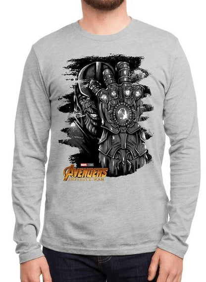 M Nidal Khan T-shirt SMALL / Gray Thanos Avengers Full Sleeves T-shirt