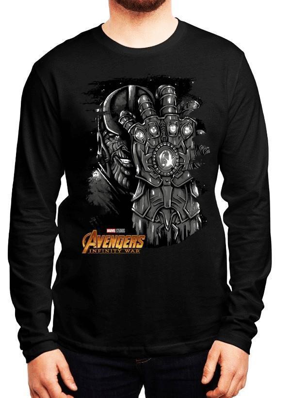 M Nidal Khan T-shirt SMALL / Black Thanos Avengers Full Sleeves T-shirt