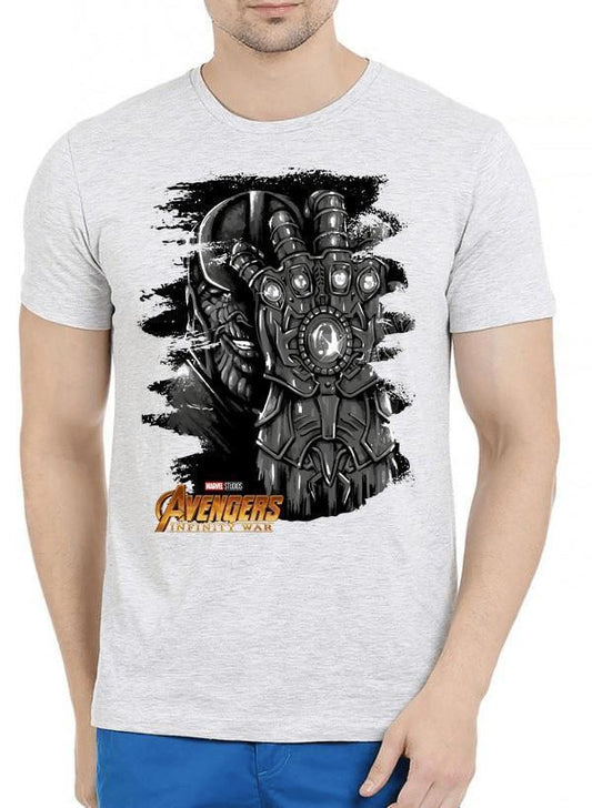 M Nidal Khan T-shirt SMALL / Offwhite Thanos Avengers Half Sleeves Melange T-shirt