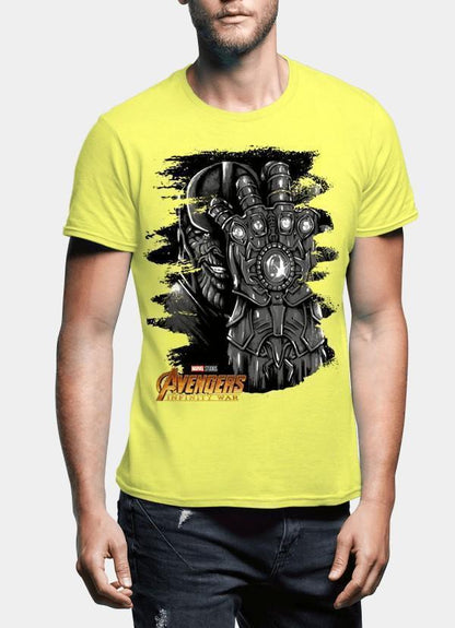 M Nidal Khan T-shirt SMALL / Yellow Thanos Avengers Half Sleeves T-shirt