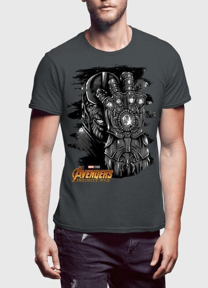 M Nidal Khan T-shirt SMALL / Charcoal Thanos Avengers Half Sleeves T-shirt