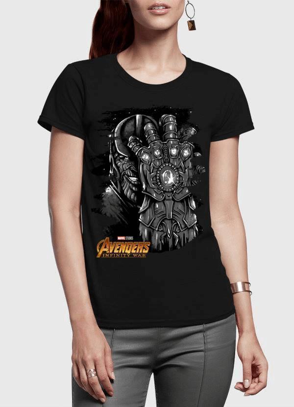 M Nidal Khan Women T-Shirt SMALL / Black Thanos Avengers Half Sleeves Women T-shirt