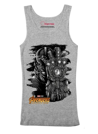 M Nidal Khan Tank Top SMALL / Gray Thanos Avengers Tank Top