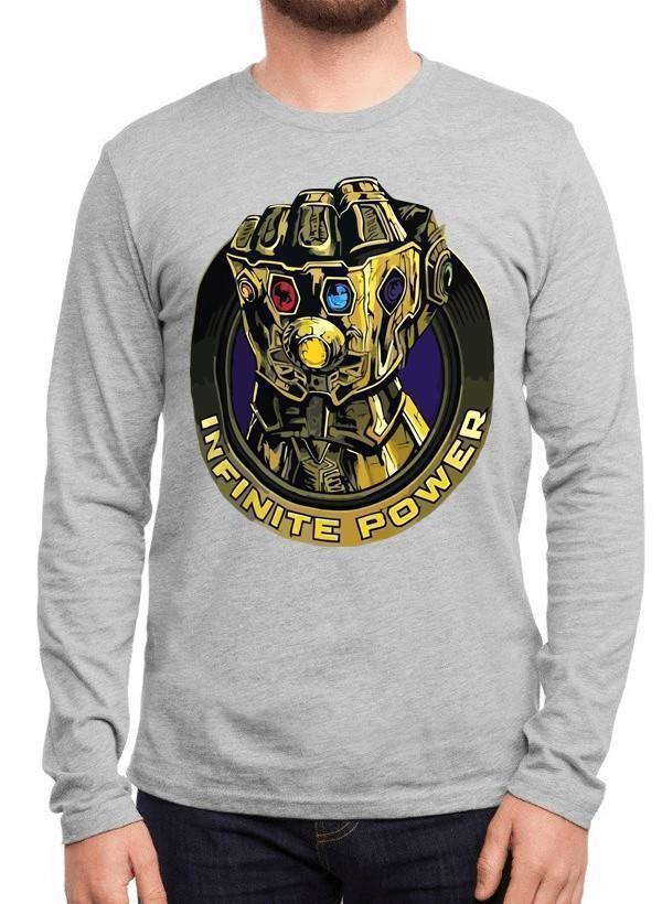 M Nidal Khan T-shirt SMALL / Gray Thanos Infinite Power Full Sleeves T-shirt